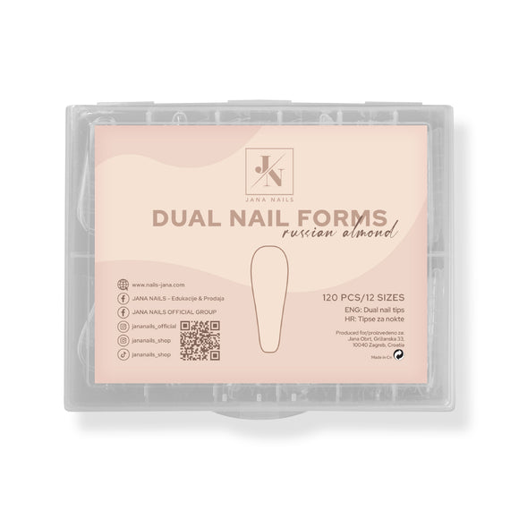 Dual nail form - Russian almond-long 120 pcs