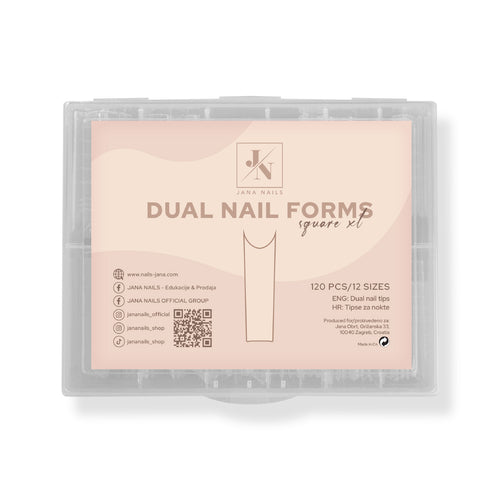 Dual nail form -Square XL 120 pcs