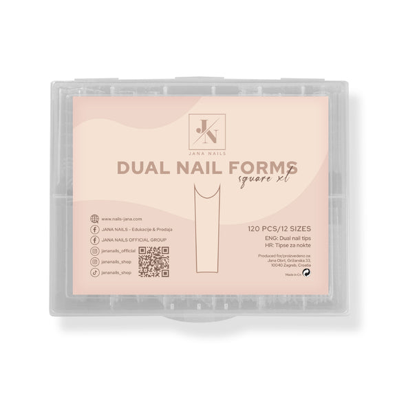 Dual nail form -Square XL 120 pcs