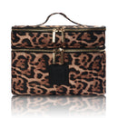 JN Beauty Ultimate Leo Vanity Case aus Kunstleder mit Leo-Design und Tragegriff