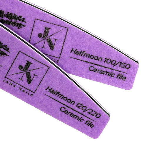 Strong & Powerful Halfmoon Ceramic Nail File 120/220 grit