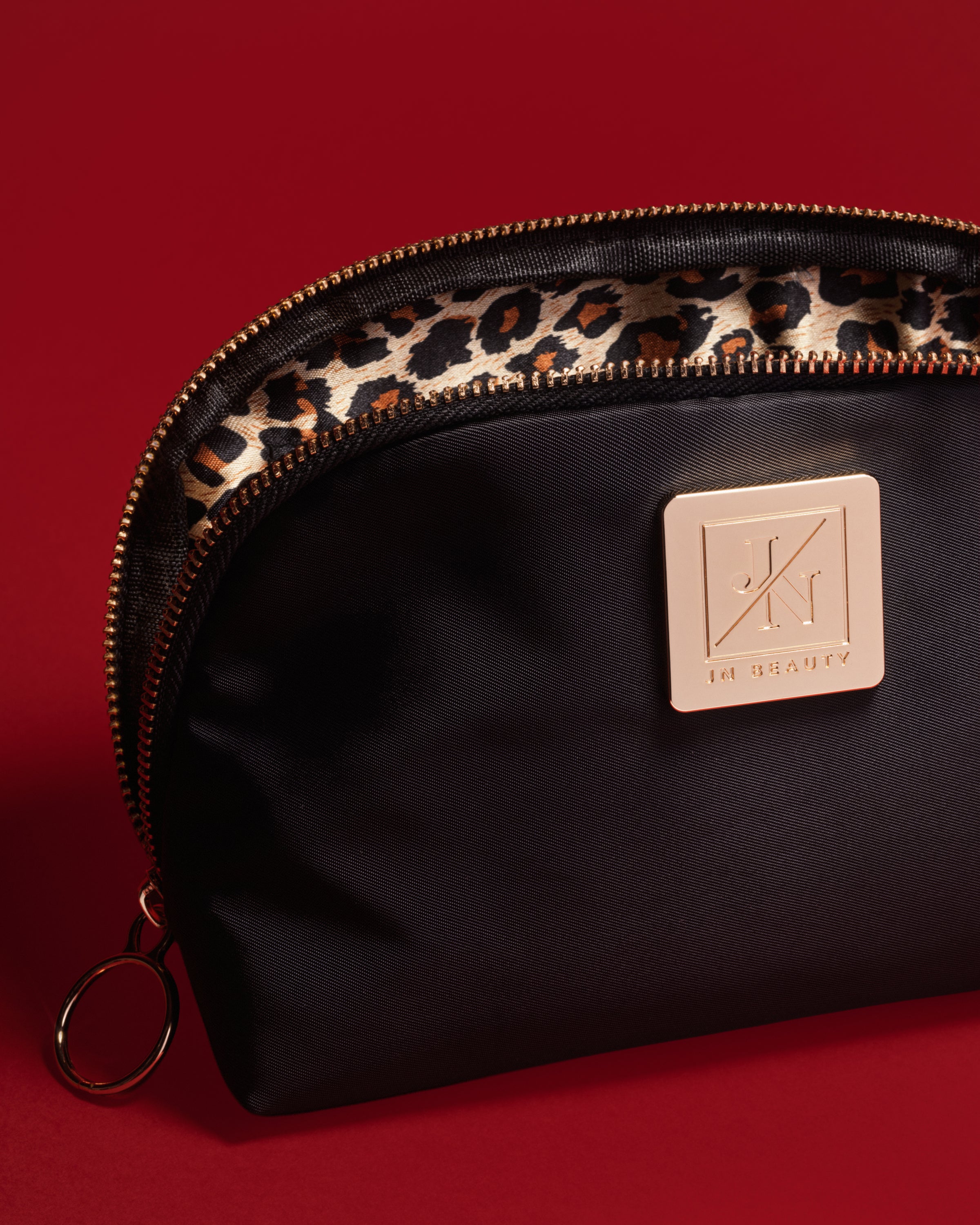 JN Beauty Everyday Leo Makeup Bag mit Leo-Innenfutter und Reißverschluss