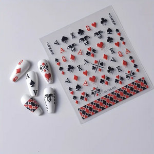 Nail Stickers - Card game No1