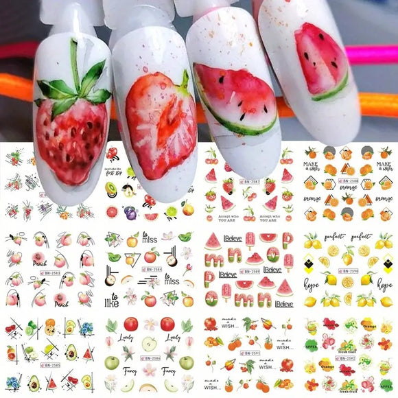 Nail Stickers - Fruit Art No1