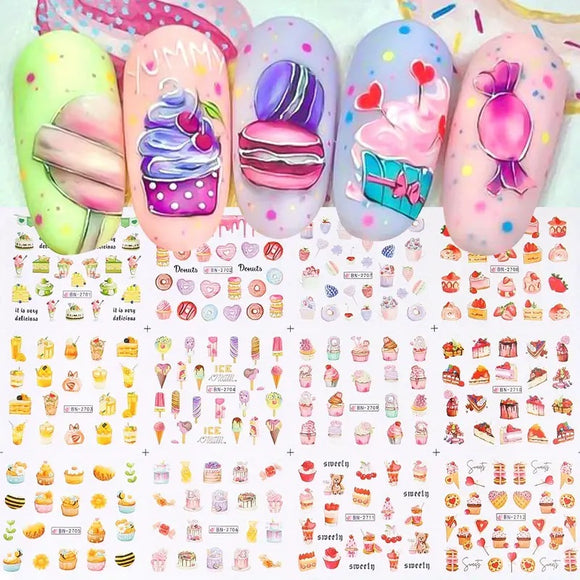 Nail Stickers - Sweets & Candies No1