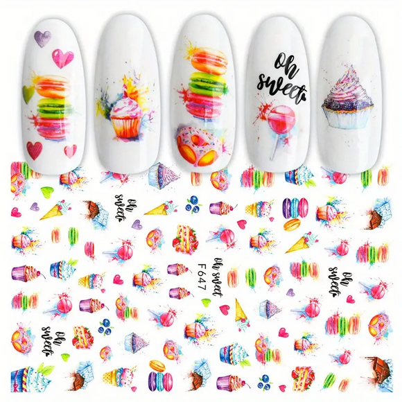 Nail Stickers - Sweets & Candies No2