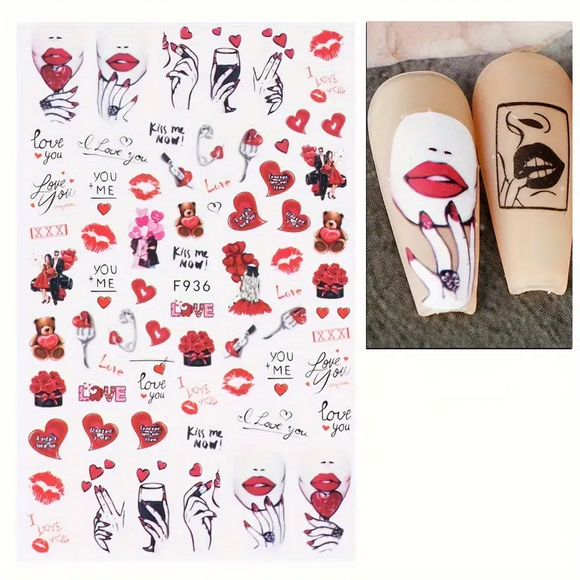 Nail Stickers - Valentine No1