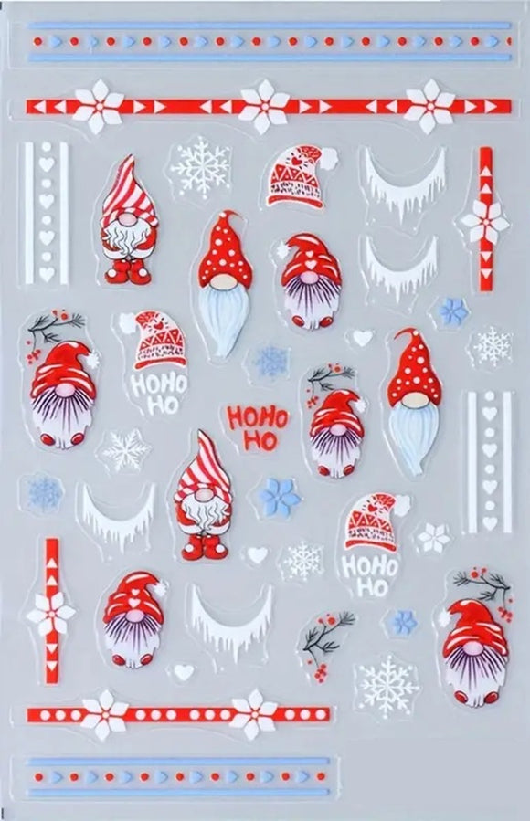 Nail Stickers - Xmas No7 Red