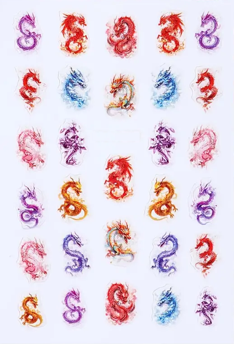 Nail Stickers - Dragons No3