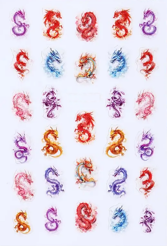 Nail Stickers - Dragons No3