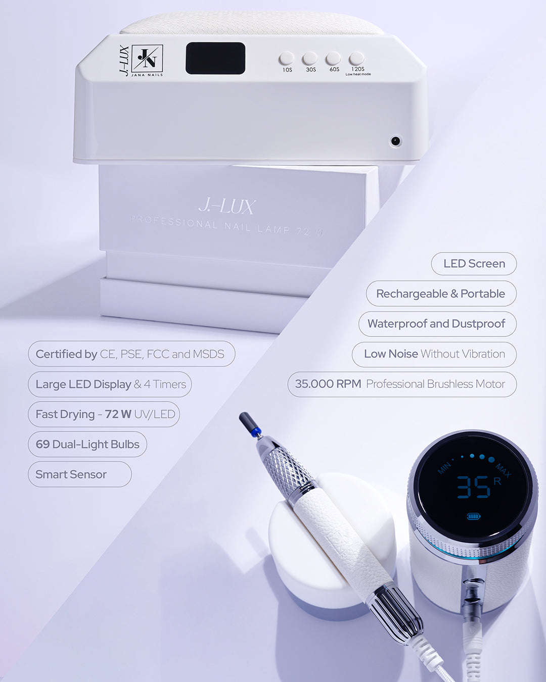 J.-LUX UV/LED lamp 72 W - 69 led pcs