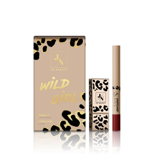 Wild Girl Mini Red Makeup Set mit Lippenstift und Lipliner im Leo-Design