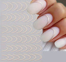 Nail Stickers - Swirl Lines No1 - Gold/Rose Gold