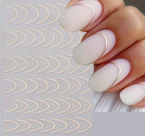 Nail Stickers - Swirl Lines No1 - Gold/Rose Gold