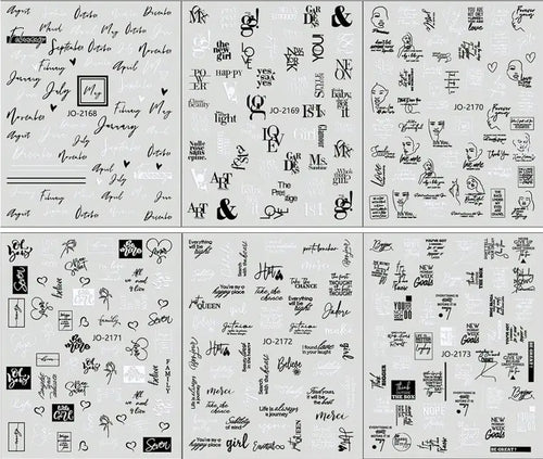 Nail Stickers - Quotes 02