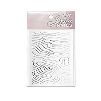 Nail Stickers - Lines Silver