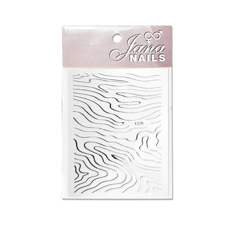 Nail Stickers - Lines Silver