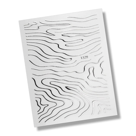 Nail Stickers - Lines Silver