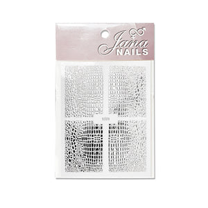 Nail Stickers - Animal Print No.1 Silver