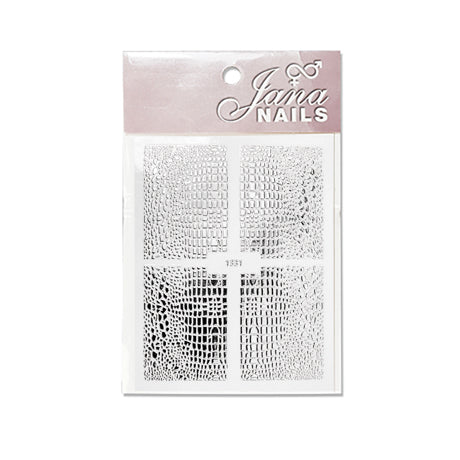 Nail Stickers - Animal Print No.1 Silver