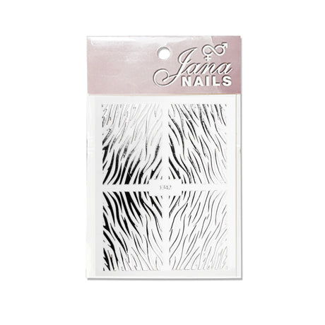 Nail Stickers - Animal Print No.3 Silver