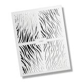 Nail Stickers - Animal Print No.3 Silver