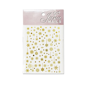 Nail Stickers - Stars & Snowflake - Gold