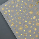 Nail Stickers - Stars & Snowflake - Gold