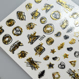 Nail Stickers - Fall 1 – Gold/Black