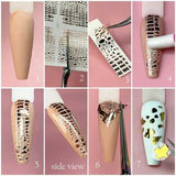 Nail Stickers - Animal Print No.1 Silver