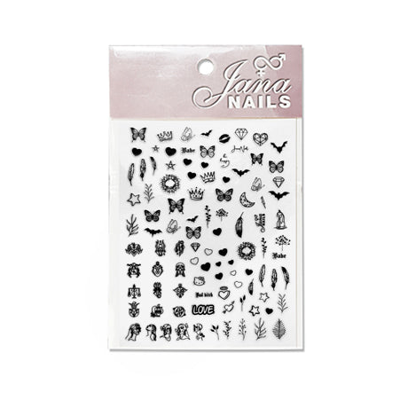 Nail Stickers - JN Black #1