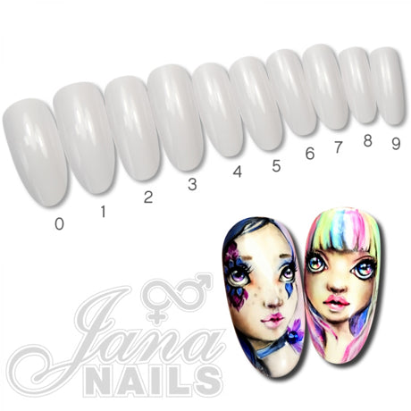 Nail Art Tips Oval Size 0-9 - 500 Stück
